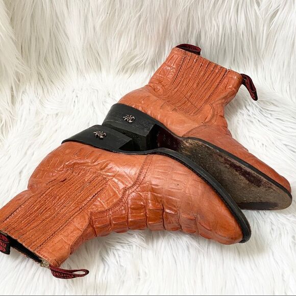 El Alacran De Durango western croco ankle boots 8 - Picture 5 of 12